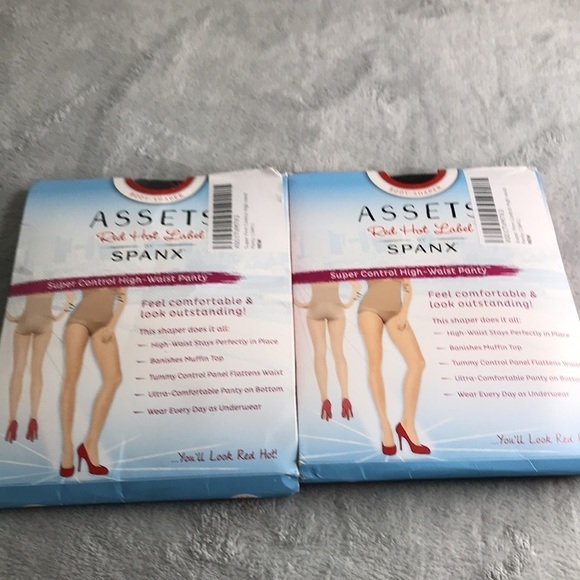 2 pairs Assets Super control Hight Top Panty Black Size Xl- XXL New